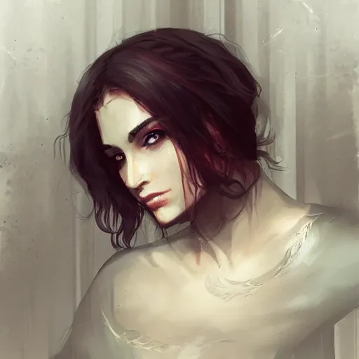 Image similar to a portrait of a character in a scenic environment by charlie bowater