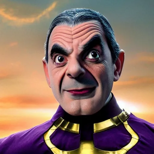 Prompt: mr bean as thanos