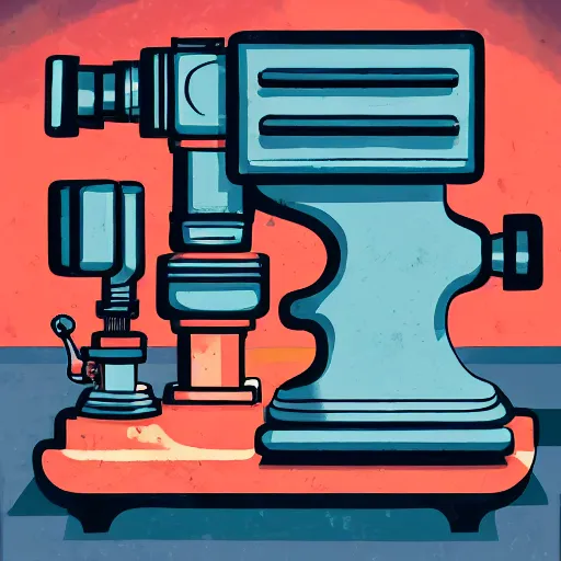 Image similar to editorial illustration microscope, fine texture, dynamic composition, detailed, matte print, dynamic perspective, colorful modern