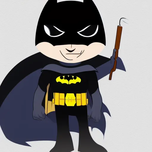 Image similar to A ferret as Batman, vector art