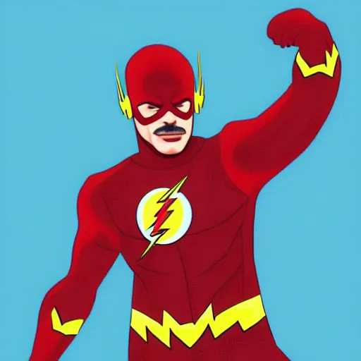 Image similar to Steve Harvey as The Flash, digital painting, highly detailed