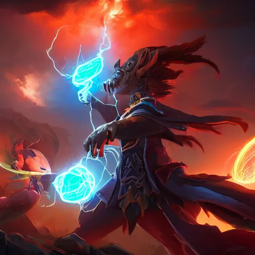 Image similar to explosive lightning spell, explosive lightning spell, explosive lightning spell, explosive lightning spell, explosive lightning spell, bright art masterpiece artstation. 8 k, sharp high quality artwork in style of jose daniel cabrera pena and greg rutkowski, concept art by tooth wu, blizzard warcraft artwork, hearthstone card game artwork