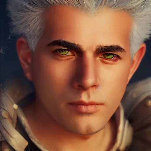 Prompt: An epic fantasy anime style portrait painting of Yair Lapid, unreal 5, DAZ, hyperrealistic, octane render, cosplay, RPG portrait, dynamic lighting