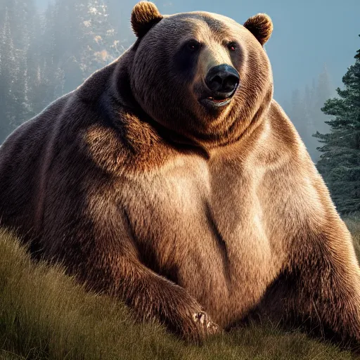 Image similar to hyperrealistic dslr film still of hillside bluff bears striking resemblance to jonah hill, stunning 8 k octane comprehensive 3 d render, inspired by istvan sandorfi & greg rutkowski & unreal engine, perfect symmetry, dim volumetric cinematic lighting, extremely hyper - detailed, incredibly real lifelike attributes & flesh texture, intricate, masterpiece, artstation, stunning