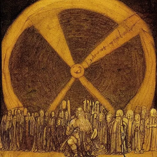 Image similar to lord of the rings by leonardo da vinci