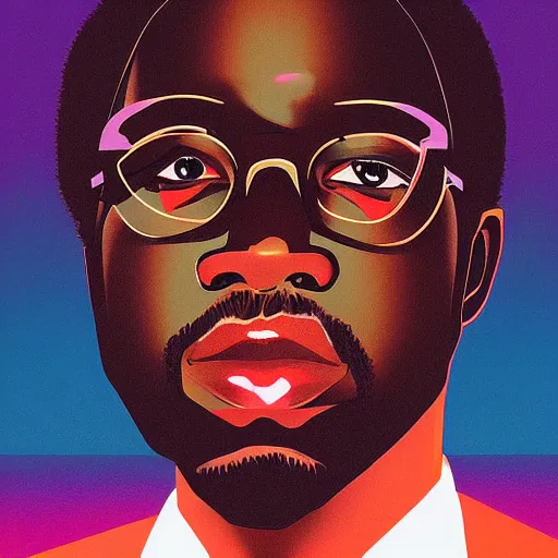 Image similar to curtis mayfield by ilya kuvshinov, rossdraw