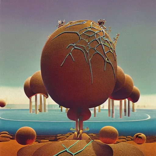 Prompt: rock music, surreal hippie album cover, 6 0 s biomorphic design photography, ethereal, dan mcpharlin, pascal blanche, roger dean, josh kirby, 8 k