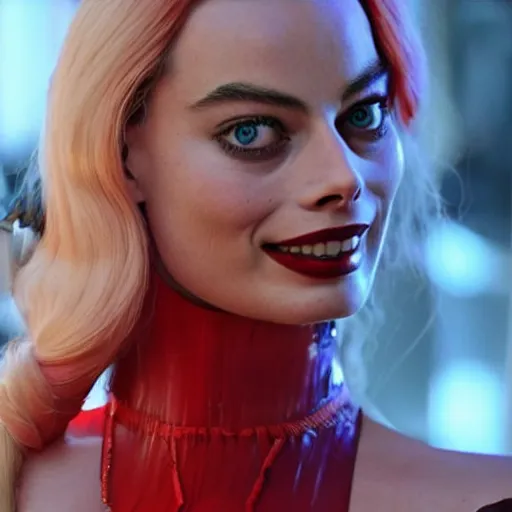 Prompt: margot robbie as jinx from arcane