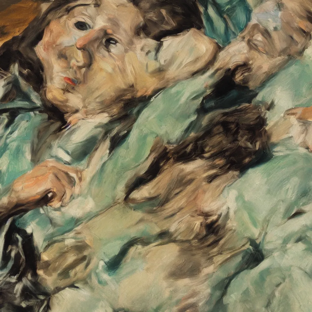 Image similar to high quality high detail painting by lucian freud, jenny savile, john singer sargent, turquoise, hd