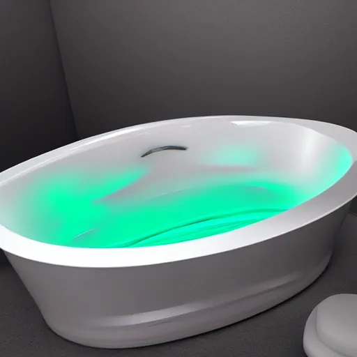 Image similar to RGB gaming bathtub manufactured by the company Razor