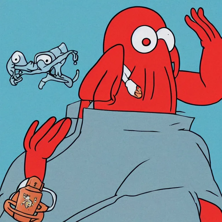 Prompt: “Dr. Zoidberg waving”