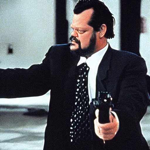 Image similar to A film still of Orson Welles in Reservoir Dogs (1992)