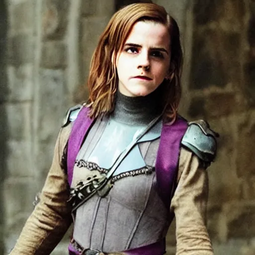 Image similar to emma watson as a dungeons and dragons wizard