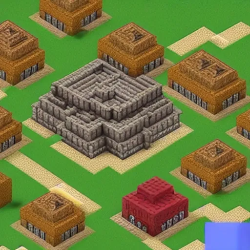 Prompt: Minecraft Village