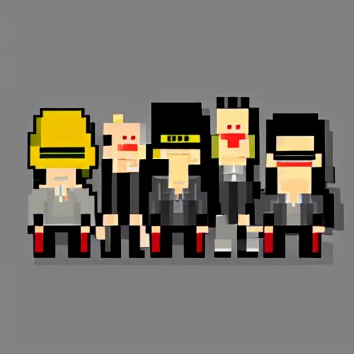 Prompt: sopranos video game, pixel art, top down