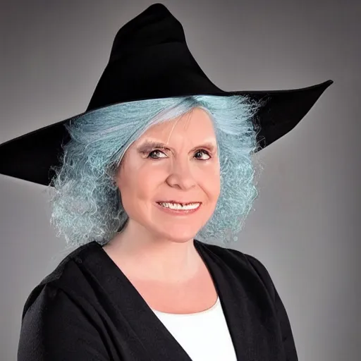 Prompt: Wholesome Wicked Witch of the West posing from LinkedIn profile picture, professional headshot