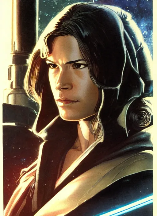 Image similar to jaina solo's face, jedi from star wars legends books, star wars portrait by tsuyoshi nagano art japanese