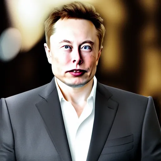 Image similar to half elon musk, half vladimir putin. photograph, high contrast, realistic