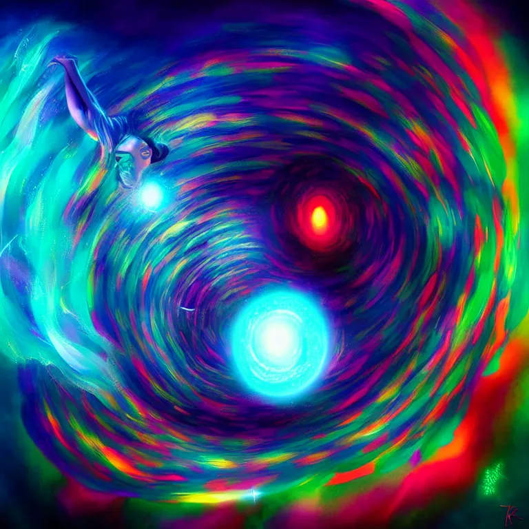 Image similar to psychedelic disco that can ’ t escape vortex black hole 4 k award winning digital art by anato finnstark