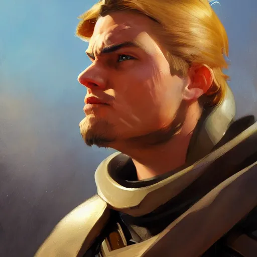 Image similar to greg manchess portrait painting of armored anakin skywalker as overwatch character, medium shot, asymmetrical, profile picture, organic painting, sunny day, matte painting, bold shapes, hard edges, street art, trending on artstation, by huang guangjian and gil elvgren and sachin teng