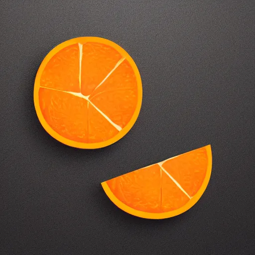 Prompt: 2 circular oranges, one orange takes a bite of the other orange they are both very happy vector logo clean modern minimal crisp edges