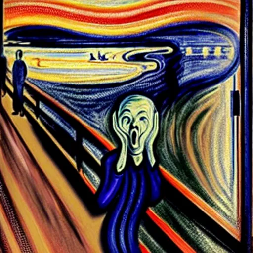 Image similar to donald trump in the scream by edward munch