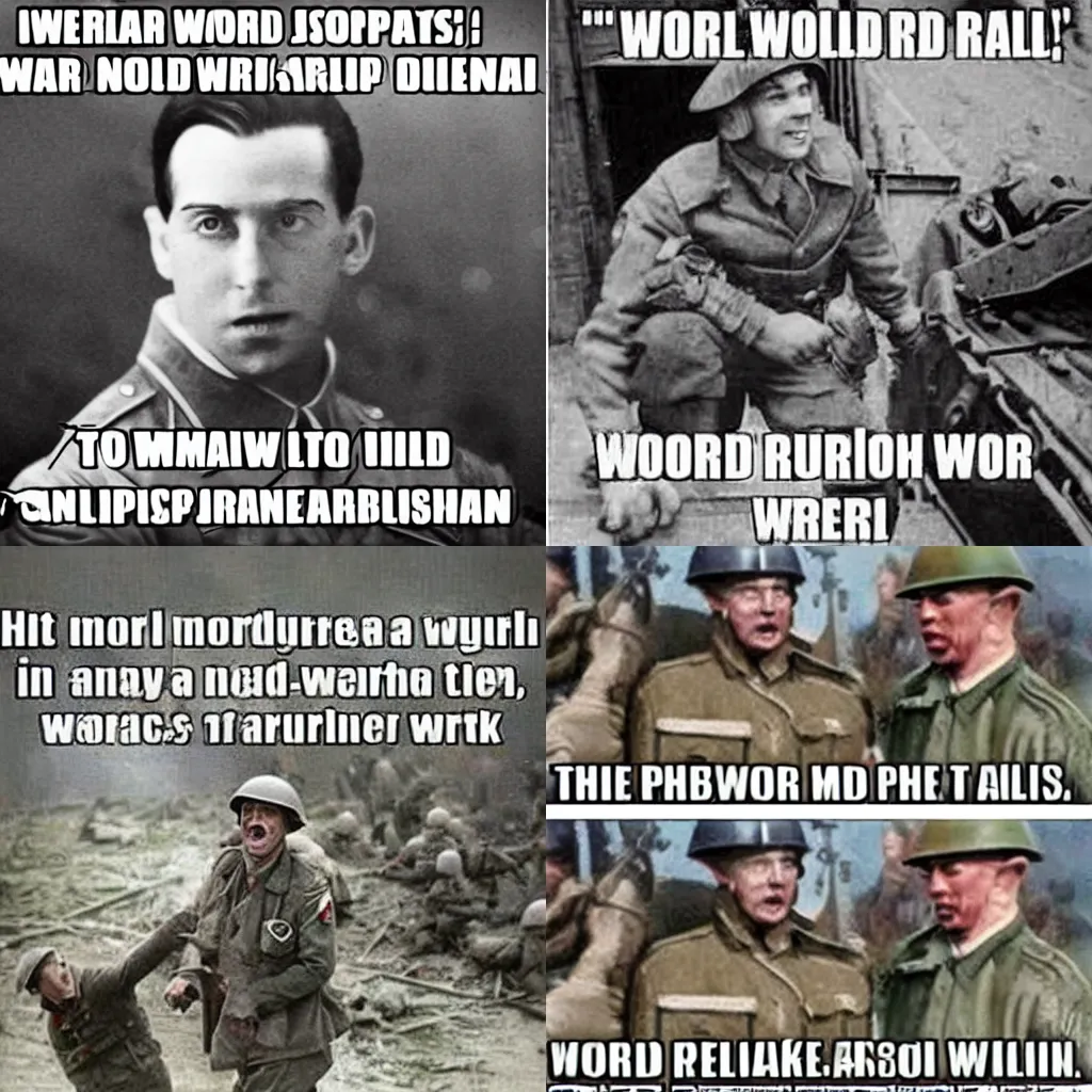 Prompt: a hilarious world war 2 meme