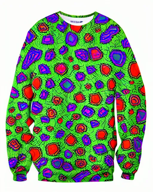 Image similar to psychadelic coogi sweater patterns