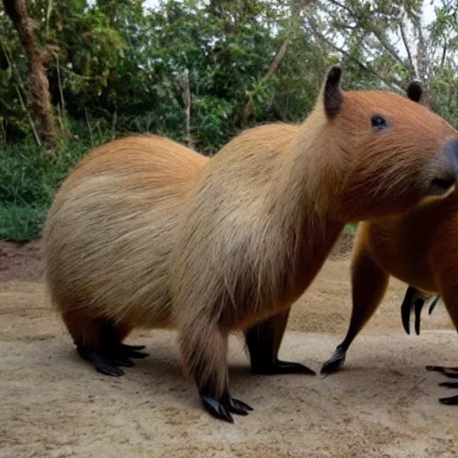Prompt: photograph of the world's largest capybara