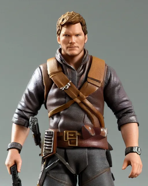 Image similar to chris pratt action figure. dnd, high fantasy.