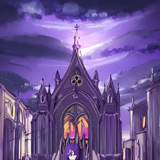Anime Cathedral, Church, Generative Ai Stock Photo, Picture and Royalty  Free Image. Image 206383976.