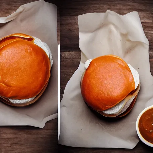 Image similar to hamburger made out of human flesh with cheese running down bun, hyper realistic, award winning food photography