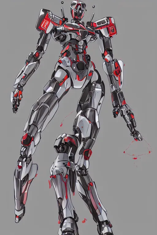 Prompt: heroine, beautiful, female mecha lineart concept, evangelion, brian sum, red and gray scale, full body, robotic, circle, manual, warlock, ultra detailed, digital art, 8 k, character, realistic, portrait, 3 d, hyperrealistic