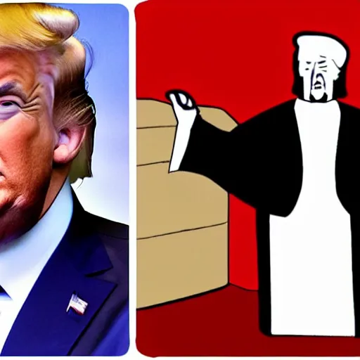 Prompt: jesus telling people donald trump is a devil