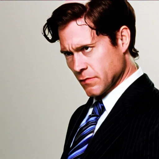 Prompt: jim halpert as the american psycho