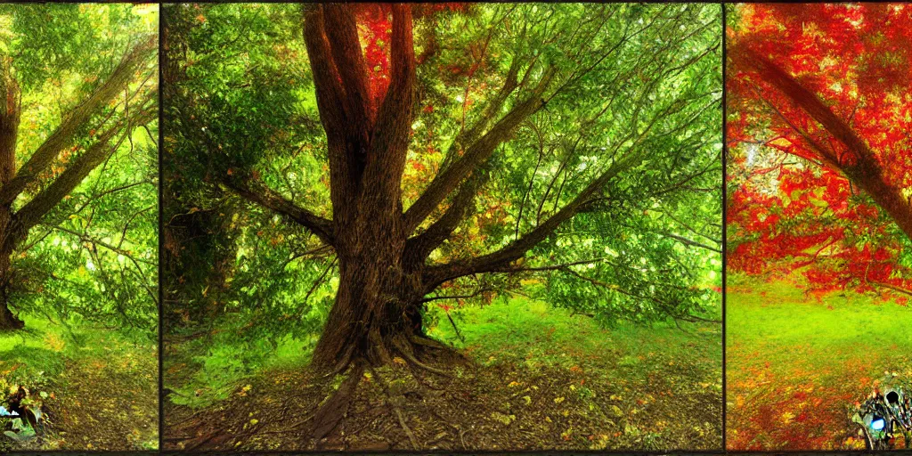 Image similar to stereoscopic 3 d image of a tree