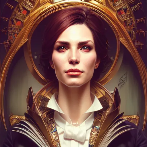 Image similar to portrait painting of a business cat leader of a political party, ultra realistic, concept art, intricate details, eerie, highly detailed, photorealistic, octane render, 8 k, unreal engine. art by artgerm and greg rutkowski and charlie bowater and magali villeneuve and alphonse mucha