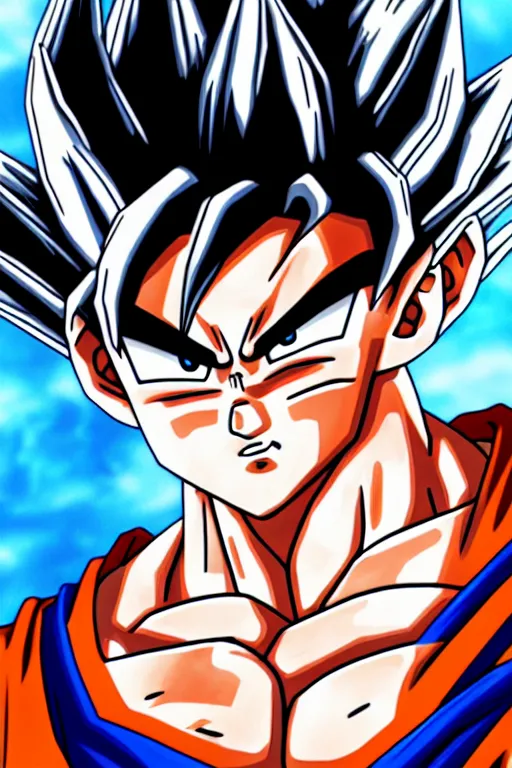 Image similar to goku, ultra detailed, digital art, 8 k, character, realistic, portrait, hyperrealistic