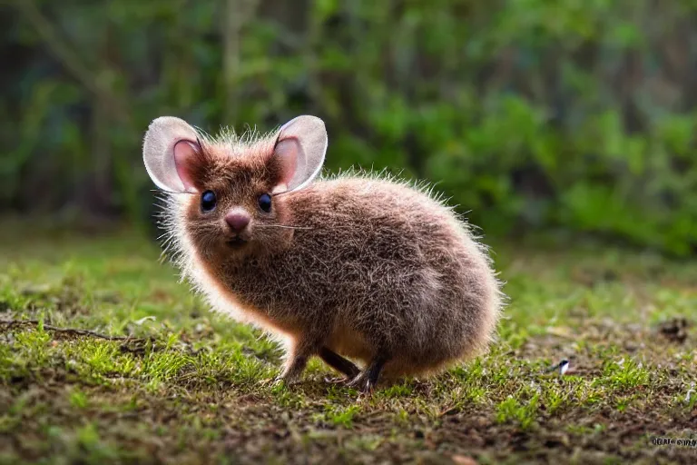 Image similar to a pudu chinchilla!!! hybrid! hyper realistic!! realistic lighting!! wildlife photographer of the year!!! bold natural colors, national geographic, hd, wide angle, 8 k