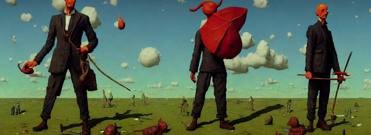 Image similar to full - body portrait surreal colorful clay fighting artstation rpg gentleman character concept art anatomy, action pose, very coherent and colorful high contrast masterpiece by norman rockwell franz sedlacek hieronymus bosch dean ellis simon stalenhag rene magritte gediminas pranckevicius, dark shadows, sunny day, hard lighting, reference sheet white! background
