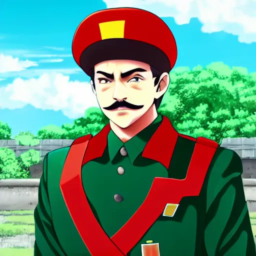 Image similar to anime joseph stalin, cute, baby, pokemon, landscape, high quality, hyperrealistic, 8 k