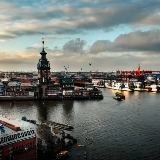 Prompt: the city of hamburg