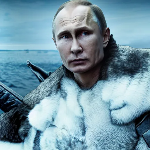 Prompt: Putin In the Vikings 4K quality super realistic