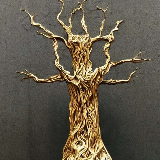 Image similar to a human man statue stuck in a cosmic tree, a sense of awe, amazement, monogon, plasma display, wooden, silver, mercury, damascus, armature wire, multiscopy, morph, in a symbolic and meaningful style, insanely detailed and intricate, hypermaximalist, elegant, ornate, hyper realistic, super detailed,