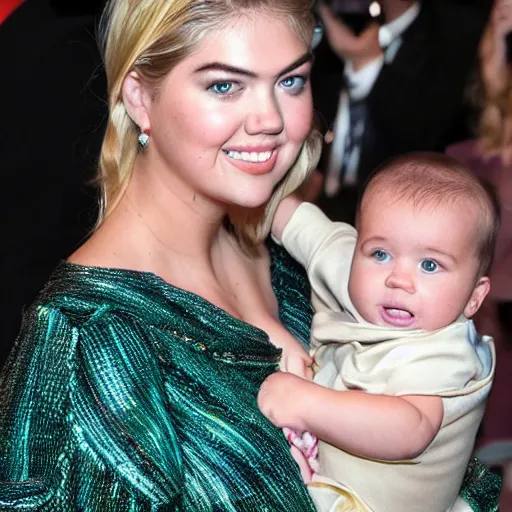 Image similar to Kate Upton and Lil Baby’s Child, Award winning photograph, HD