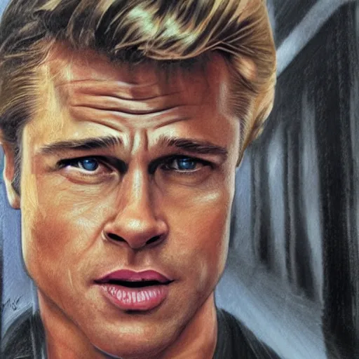 Prompt: brad pitt as johnny castle, dirty dancing movie, trending on art station