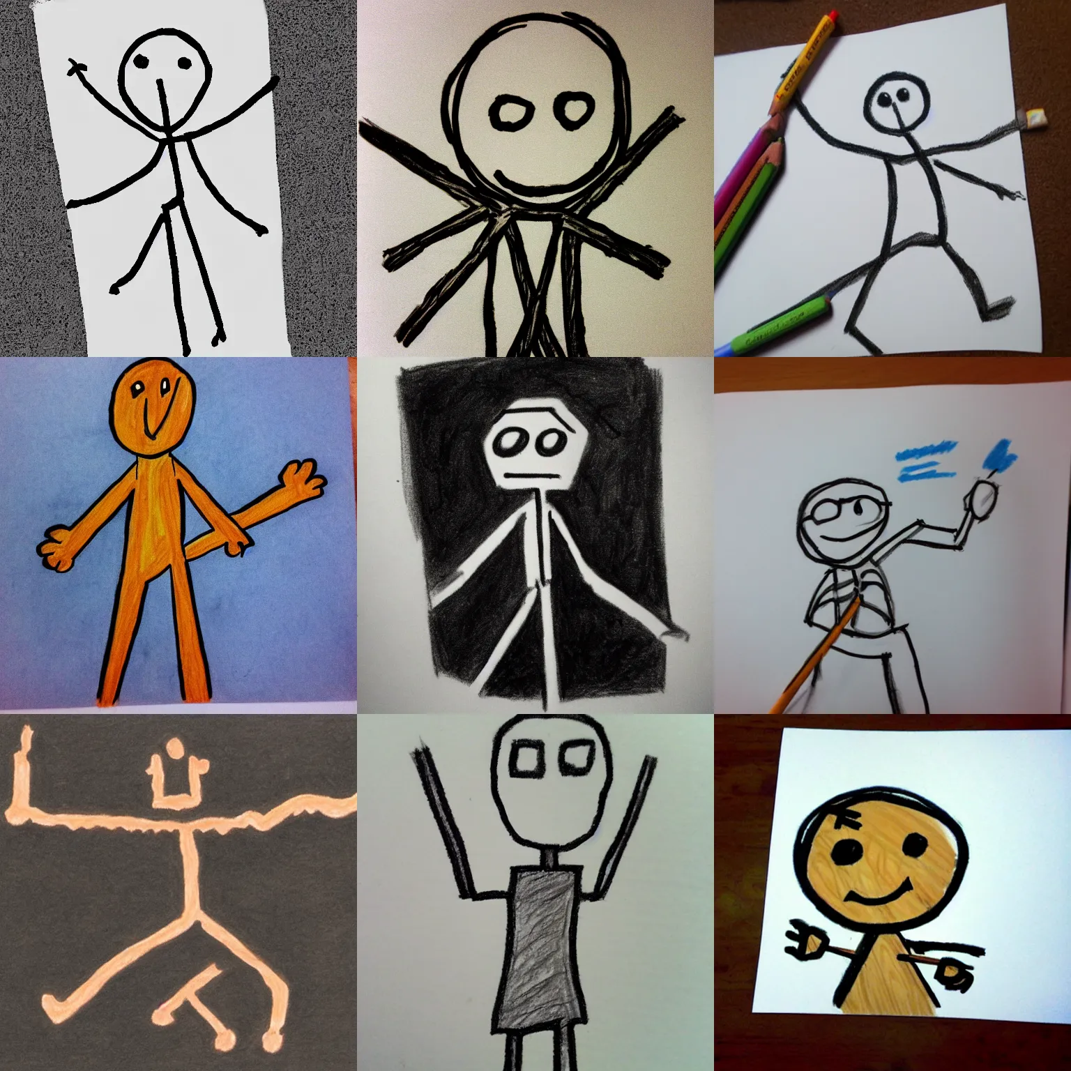 Prompt: bad drawing of a stick man