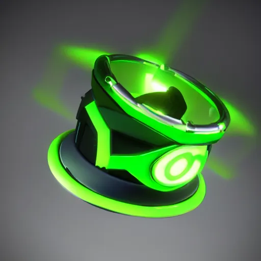 Image similar to photorealistic omnitrix from ben 1 0, 3 d render, cycles, cinematic, unreal engine 5