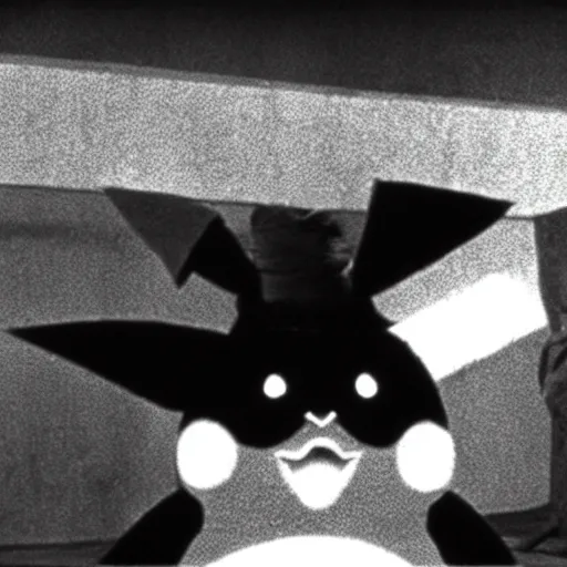 Prompt: Pikachu in Eraserhead (1977), vintage
