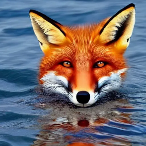 Prompt: a fox eating a shark, high quality, realistic